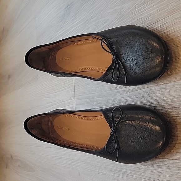 Black Leather Block Round Heel Mansur Gavriel Dream Pump EUC! - Picture 2 of 9